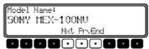 SONY MEX100NV - Appel/sortie du menu Service - 1