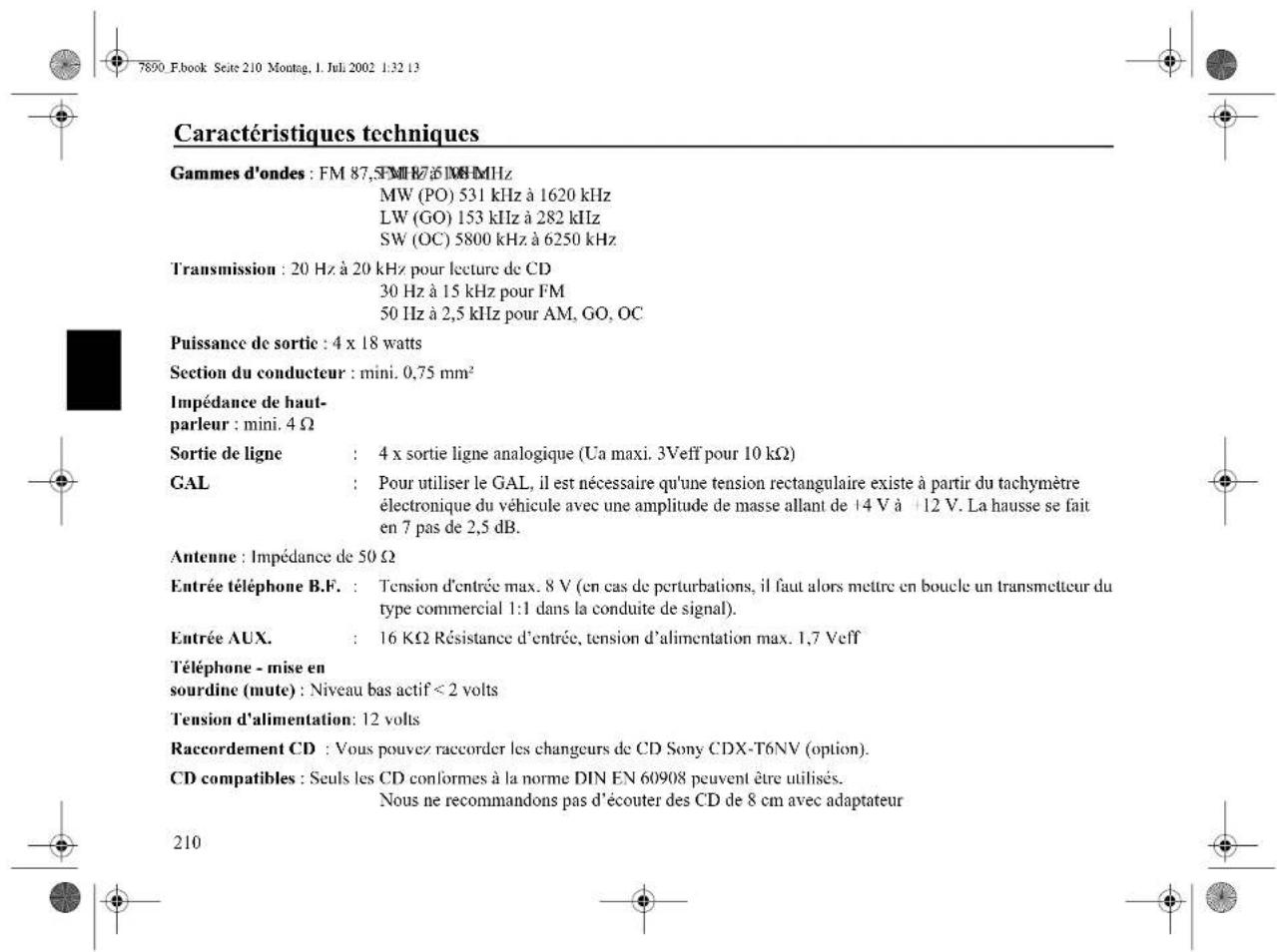SONY MEX100NV - Niveau Station Fix - 18