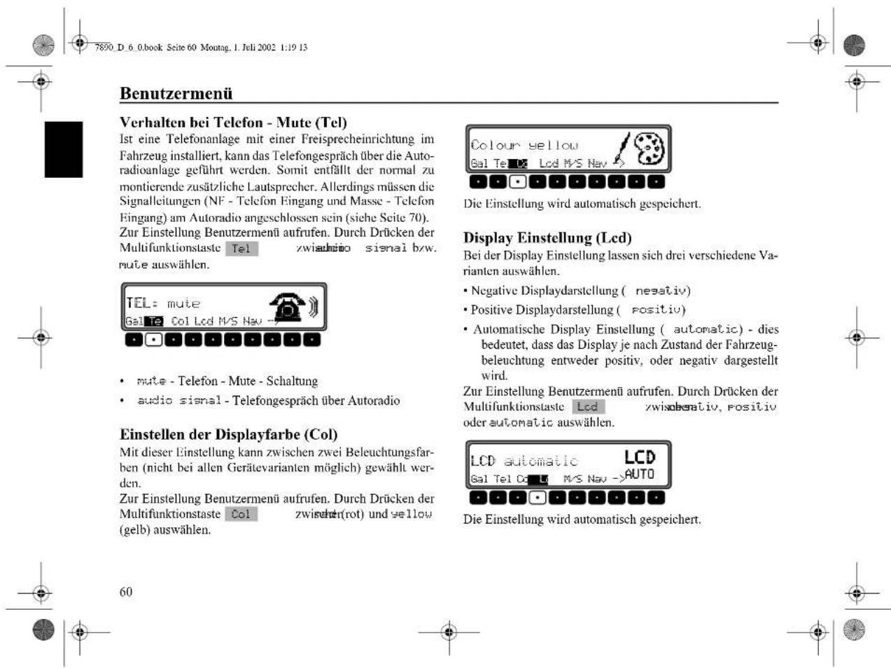 SONY MEX100NV - Display Einstellung (Lcd) - 2