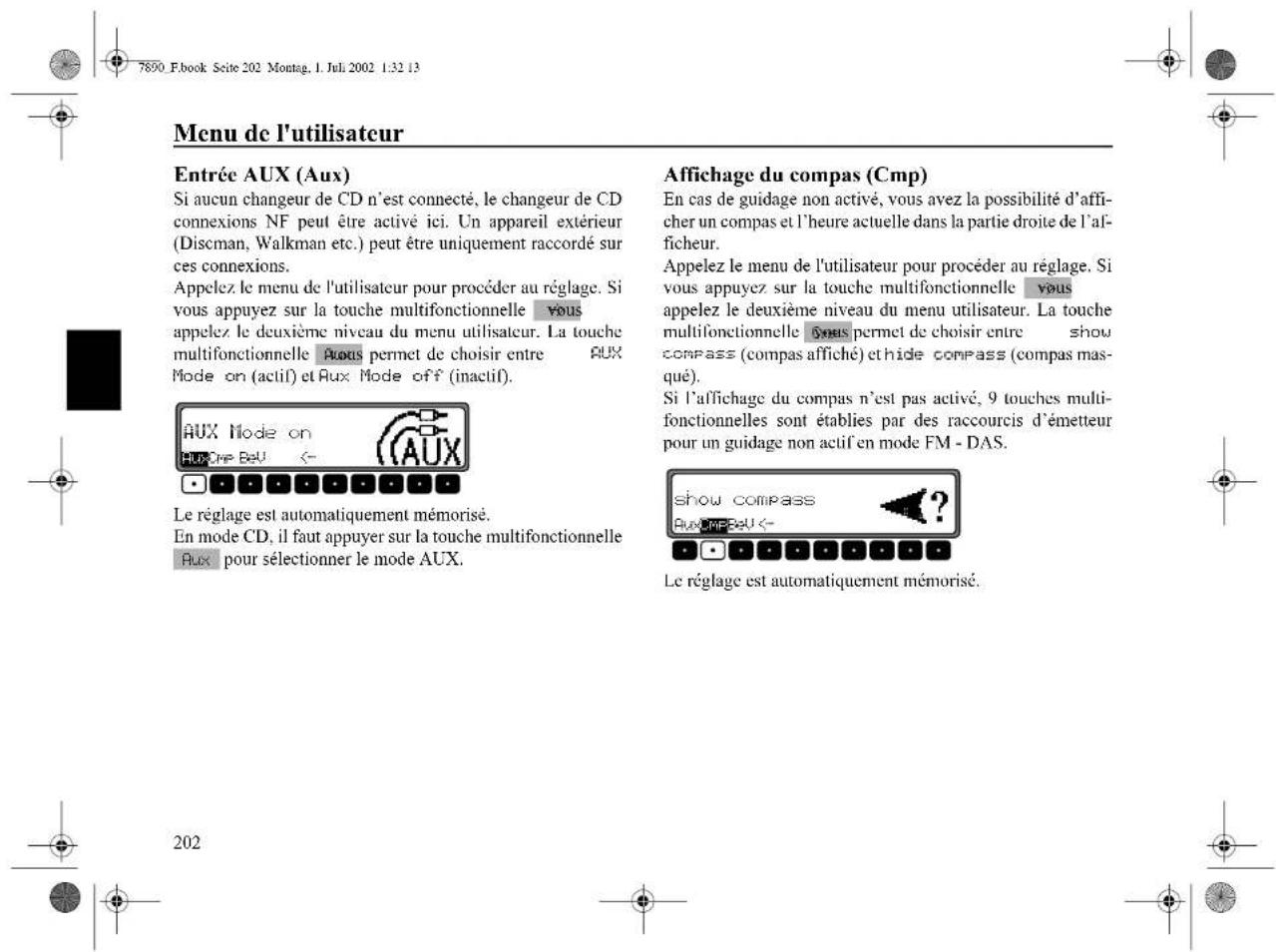 SONY MEX100NV - Réglage du message de navigation (Nav) - 9