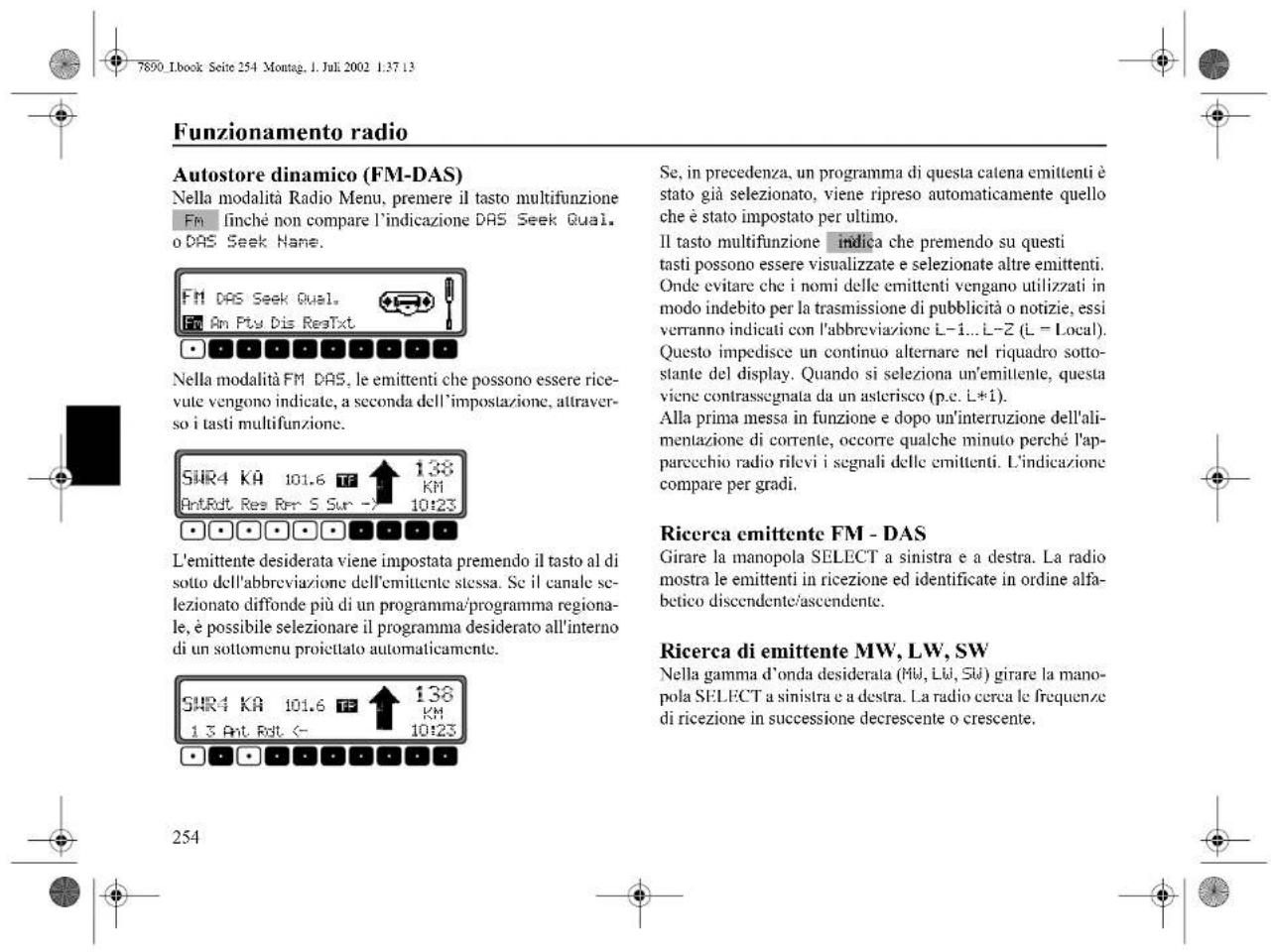SONY MEX100NV - Impostazioni per la scelta di un'emittente - 6