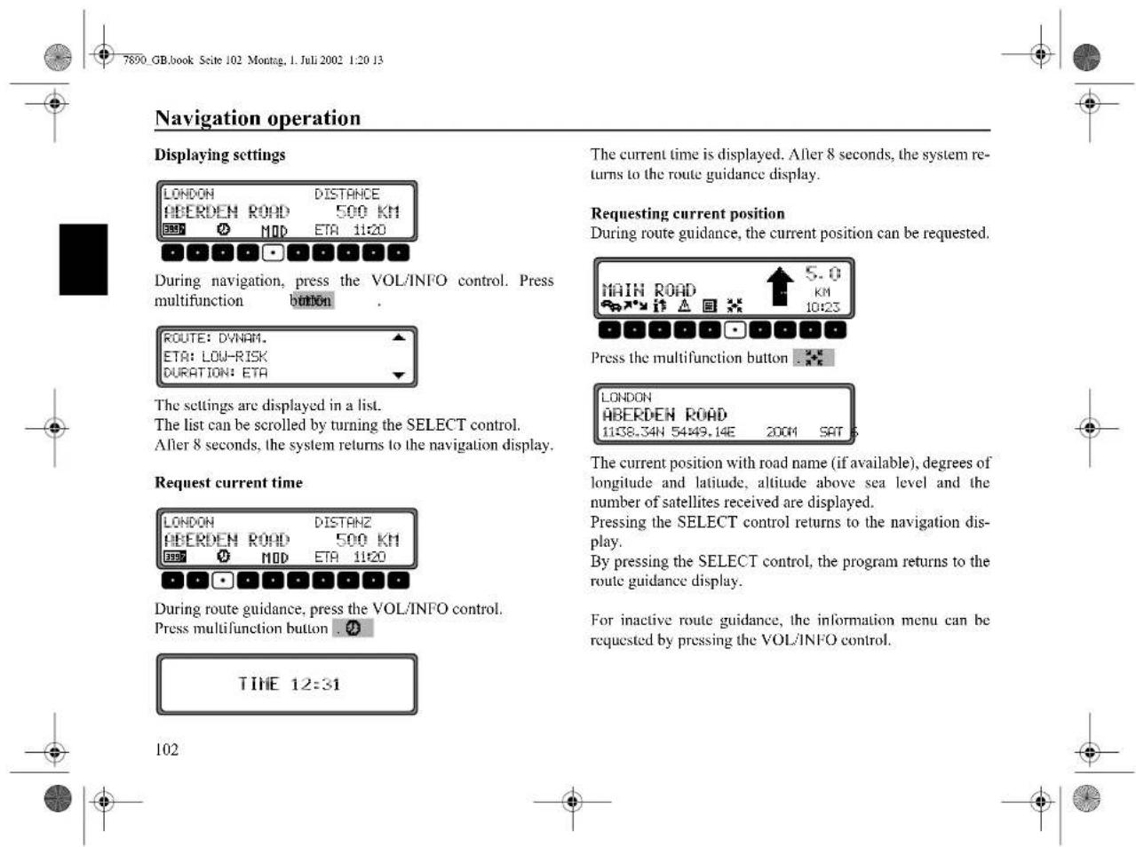 SONY MEX100NV - Information during route guidance - 9