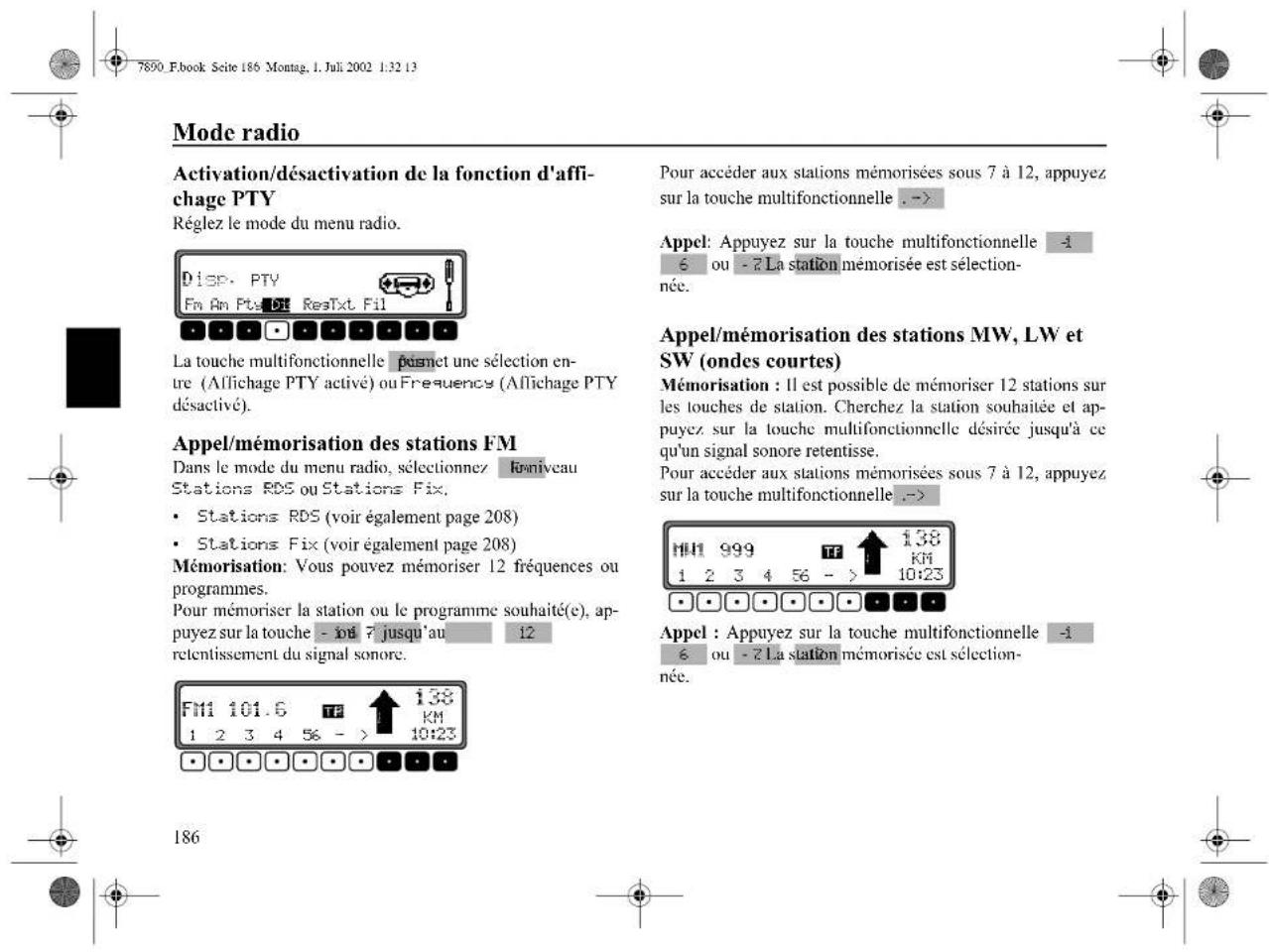 SONY MEX100NV - Affichage/sélection des types de programme (PTY) - 8