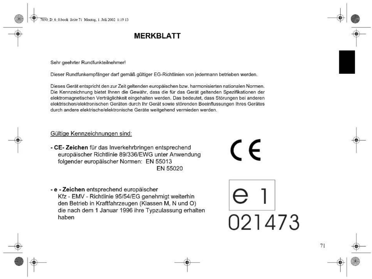SONY MEX100NV - Technische Daten - 1