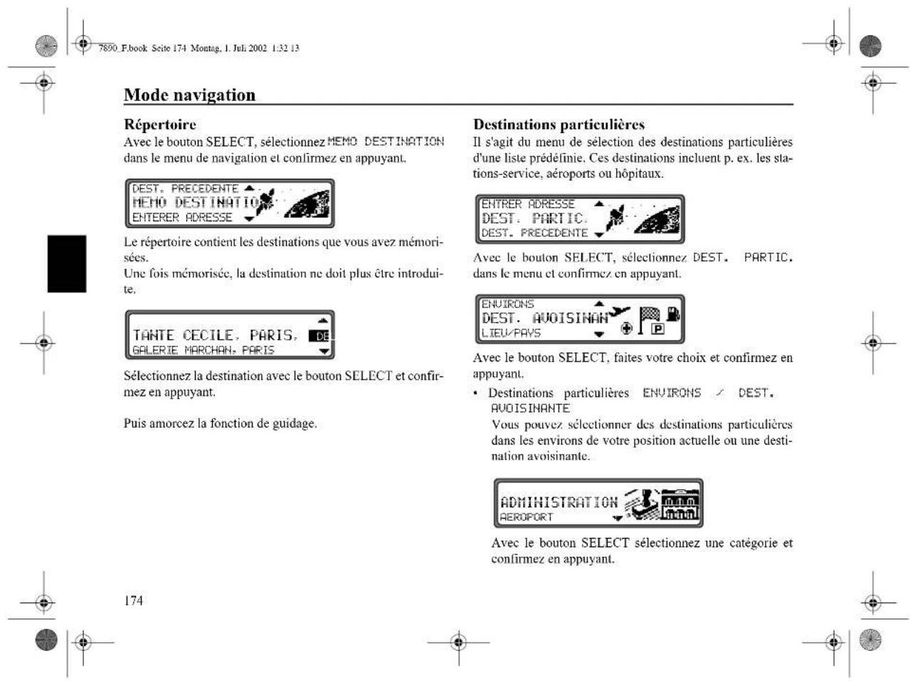 SONY MEX100NV - Appel de la liste de rues - 9