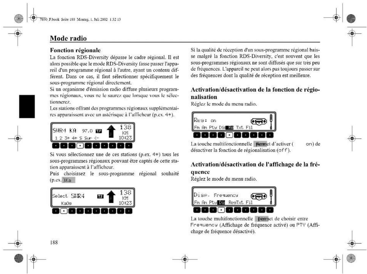 SONY MEX100NV - Syntonisation manuelle MW, LW, SW (ondes courtes) - 8