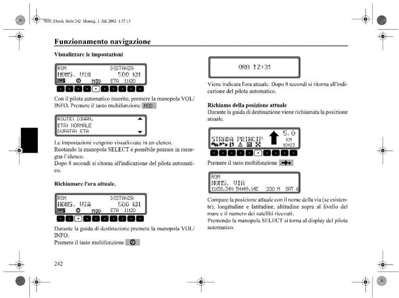 SONY MEX100NV - Informazioni con il pilota automatico inserito - 9