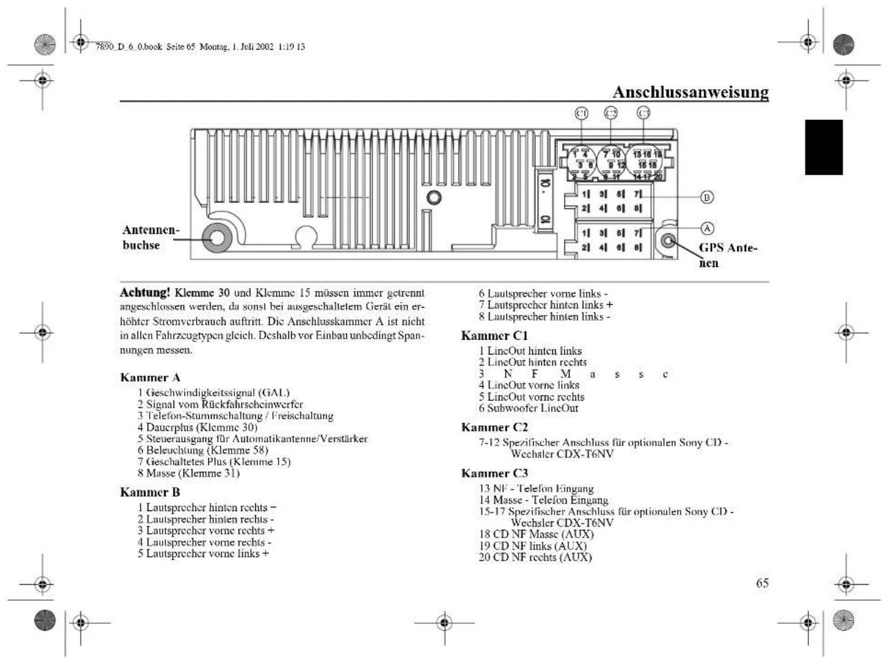 SONY MEX100NV - Resetauslösung - 4