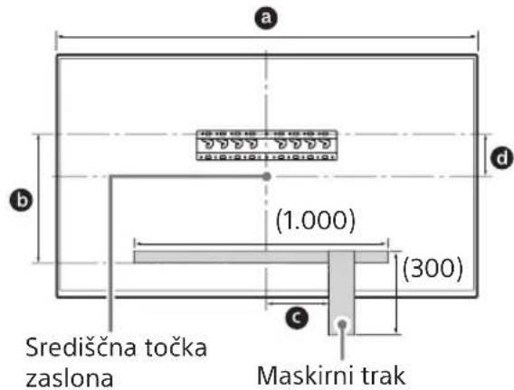 SONY Bravia KD75XG8599 - Na steni označite mesto vgradnje. - 1