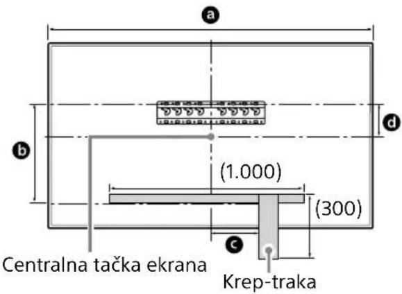 SONY Bravia KD55XG8196 - Қабырғадағы орнату орнын белгілеңіз. - 1