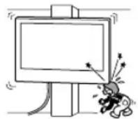 SONY Bravia KD55XG8196 - N'installez pas le support de fixation murale sur une surface ou lescoins ou les cots du téléviseur dépasseraient. - 1