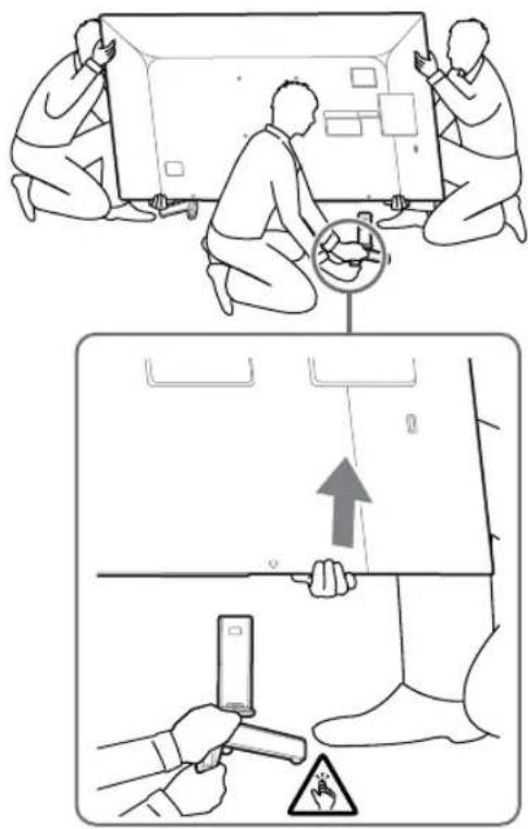 SONY Bravia KD55XG8196 - Rimuovere il supporto da ravolo dal teilevisore. - 1