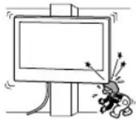 SONY Bravia KD55XG8196 - Installera inte vaggfastet pa en yta dar TV:ns horn ell er sidor skjuter ut fran vaggen. - 1