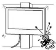 SONY Bravia KD55XG8196 - Теледидардың бұрыштары немесе шеттері шығып тұратын қабырғаларға кронштейнді орнатпаңыз. - 1