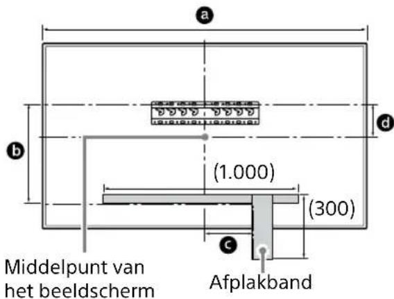 SONY Bravia KD55XG8196 - Markeeer de plaats van installation op de wand. - 1
