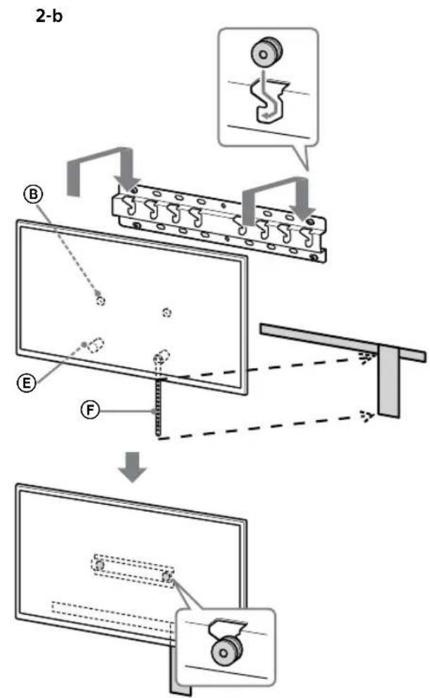 SONY Bravia KD55XG8196 - Televizoriaus montavimas ant pagrindo ar pagrindo adapterio. - 4