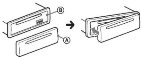 SONY CDXGT574UI - Installazione del pannello anteriore - 1