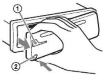 SONY CDXGT574UI - Rimozione del pannello anteriore - 1