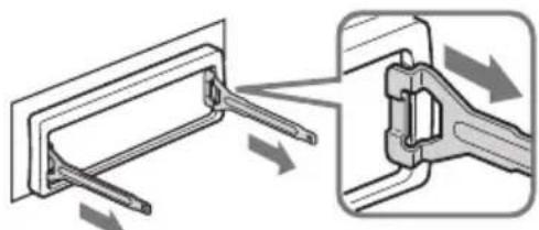 SONY CDXGT215C - Rimuovere la cornice di protezione. - 1