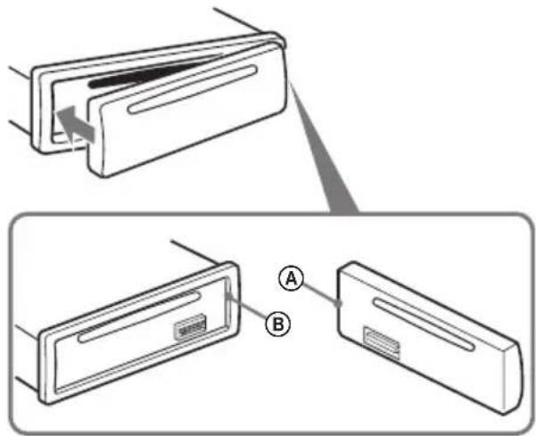 SONY CDXGT215C - Het voorpaneel bevestigen - 1