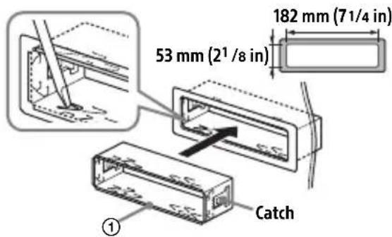 SONY CDXG3300UV - Mounting the unit in the dashboard - 1