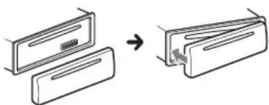 SONY CDXG3300UV - Attaching the front panel - 1