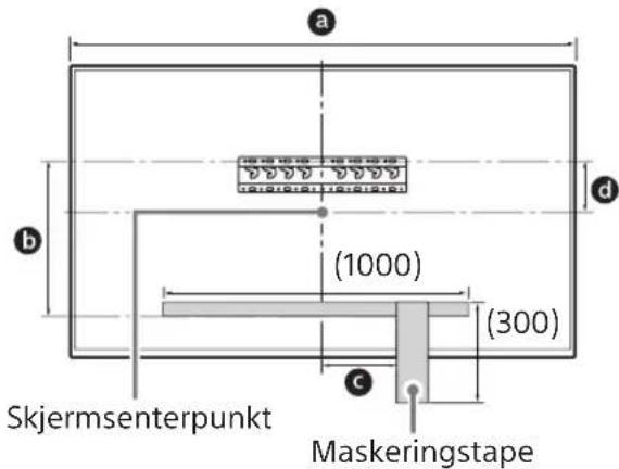 SONY Bravia KD75XG8505 - Marker installasjonsstedet pa veggen. - 1