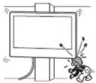 SONY Bravia KD75XG8505 - Konzolu na zed   nemontujte na plochy   stén, na kterych rohy   nebo boky televizoru   precnivaji ze steny. - 1