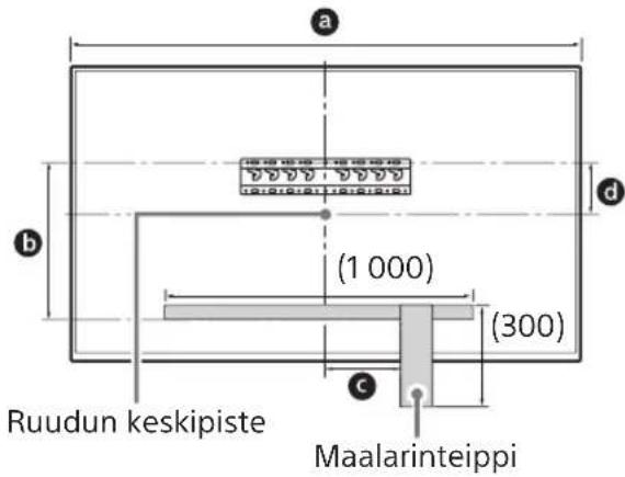 SONY Bravia KD75XG8505 - Merkitse asennuspaikkaseinään. - 1