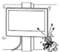 SONY Bravia KD75XG8505 - Alä asenna   seinäasennuskiinnitintä   seinäpintoihin, joissa   television kulmat tai sivut   ulkonevat seinäpinnasta. - 1