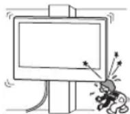 SONY Bravia KD75XG8505 - Montážnu konzolu na stenu neinstalujte na povrch steny, kde budu rohy alebo strany TV prijimača vyčnievat mimo povrchu steny. - 1