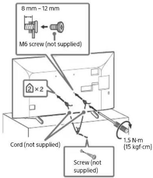 SONY Bravia KD65XG7005 - Topple prevention - 1