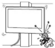 SONY Bravia KDL43WG665 - Konzolu na zed' nemontujte na plochy stěn, na kterých rohy nebo boky televizoru přečnívají ze stěny. - 1