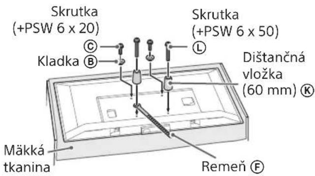 Skrutka (+PSW 6 x 20) Kladka C B L Skrutka (+PSW 6 x 50) Dištančná vložka (60 mm) K Mäkká tkanina Remeň F