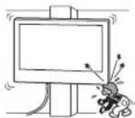 SONY Bravia KDL43WG665 - Não instale o suporte para montagem em paredes em que os cantos ou os lados do televisor fiquem afastados da parede. - 1