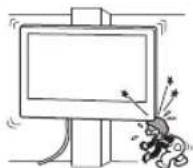SONY Bravia KDL43WG665 - бурыштары не капиталы қабырға бетінен шығып тұратын орындарға орнатпаңыз. - 1