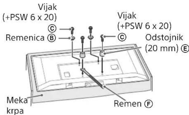 Vijak (+PSW 6 x 20) Remenica © © Vijak (+PSW 6 x 20) Odstojnik (20 mm) E Meka krpa Remen F