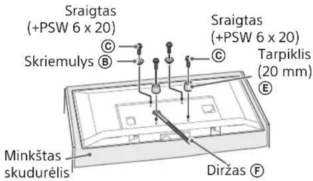 Technical diagram showing assembly steps of a mechanical component with labeled parts and inspection instructions