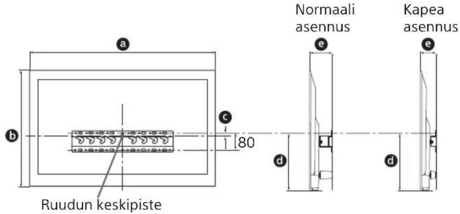 SONY Bravia KDL50WG663 - Maarita asennuspaikka. - 1
