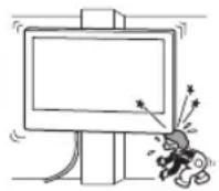 SONY Bravia KDL50WG663 - Alä asenna   seinäasennuskiinnitintä   seinäpintoihin, joissa   television kulmat tai sivut   ulkonevat seinäpinnasta. - 1