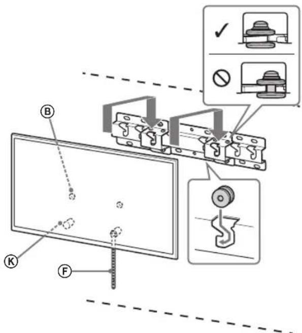 SONY Bravia KDL50WG663 - Теледидарды негізге немесе негіз адаптеріне қойыңыз. - 1
