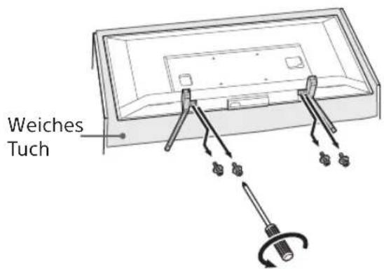 SONY Bravia KDL50WG663 - Nehmen Sie den Tischständer vom Fernsehgerät ab. - 1