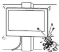 SONY Bravia KDL50WG663 - Non installare la staffa di montaggio a parete su un muro dove gli angoli o i lati del teilevisore sporgono alla superficie del muro stesso. - 1