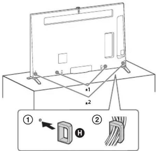 SONY Bravia KDL55W955B - Группирование кабелей - 1