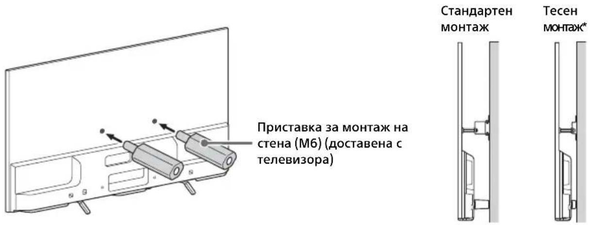 SONY Bravia KDL55W829B - Развийте винтовете от задната страна на телевизора. - 2