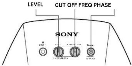 SONY SAW10H - Adjusting the Sound - 1