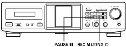 SONY TCKE240 - Insertion d'un espace viergependant I'enregistrement (Enregistrement silencieux) - 1