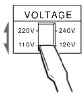 SONY TCKE240 - Setting the voltage selector (only on models supplied with a voltage selector) - 1