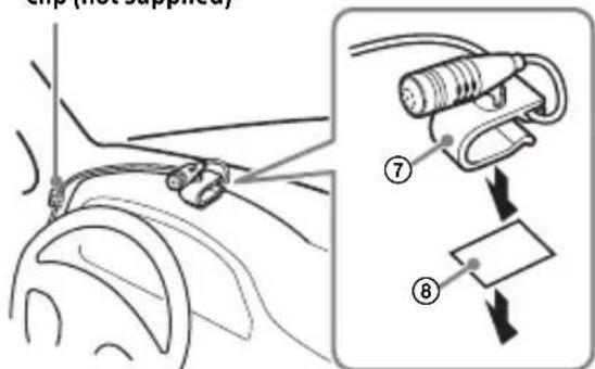SONY MEXN4300BT - Installing the microphone (MEX-N5300BT only) - 2