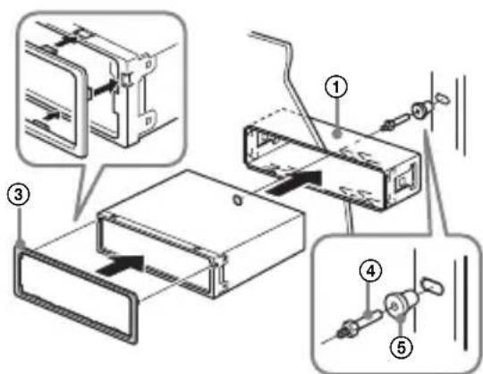 SONY MEXN4300BT - Montieren des Gerats im Armaturenbrett - 2
